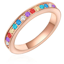  Ring roségold verziert mit Kristallen von Swarovski® bunt