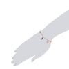 Armband roségold verziert mit Kristallen von Swarovski® bunt