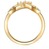 Ring gelbgold verziert mit Kristallen von Swarovski® weiß