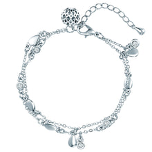  Armband Glasperle weiß verziert mit Kristallen von Swarovski® weiß