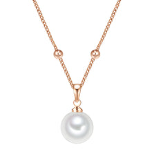  Kette roségold Muschelkernperle weiß