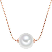  Kette roségold Muschelkernperle weiß