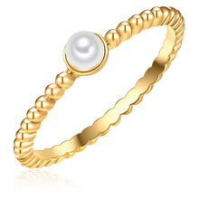  Ring gelbgold Muschelkernperle weiß Zirkonia weiß