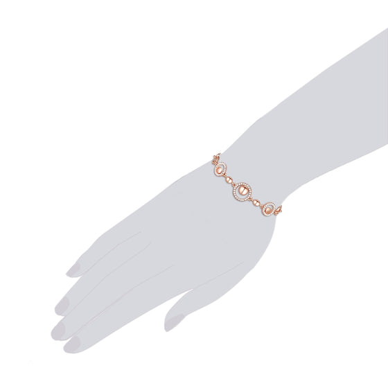 Armband roségold verziert mit Kristallen von Swarovski® weiß