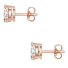 Ohrstecker roségold Zirkonia weiß