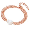 Armband roségold Süßwasser-Zuchtperle weiß