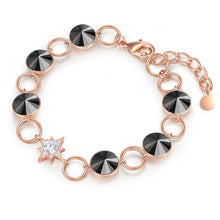  Armband roségold Glas weiß Hämatit