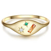 Ring gelbgold Zirkonia bunt