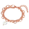 Armband roségold Perlmutt weiß