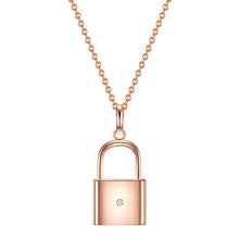  Kette mit Anhänger Sterling Silber roségold Diamant weiß