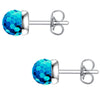 Ohrstecker verziert mit Kristallen von Swarovski® hellblau