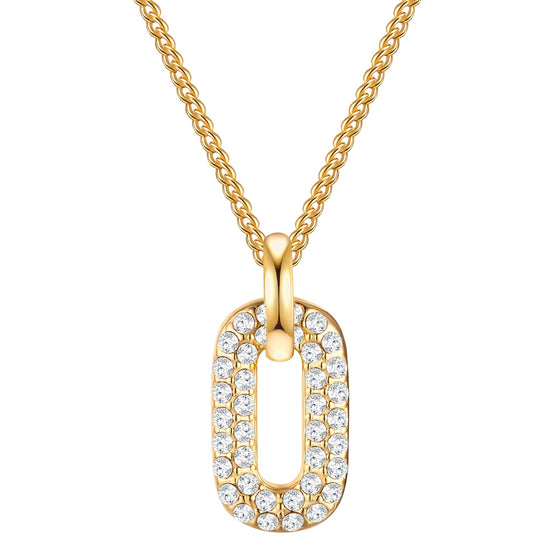 Kette mit Anhänger gelbgold verziert mit Kristallen von Swarovski®