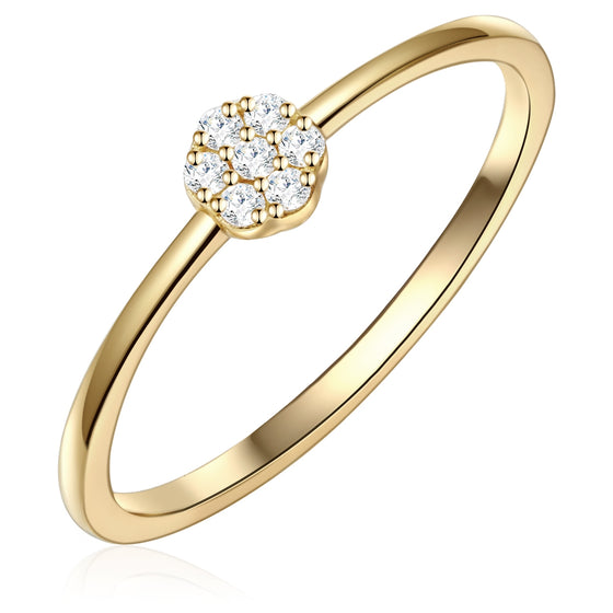 Ring gelbgold Zirkonia weiß